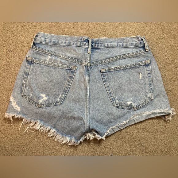 Agolde Parker Cut Off Denim Short Light Wash Size 29 - Picture 6 of 10